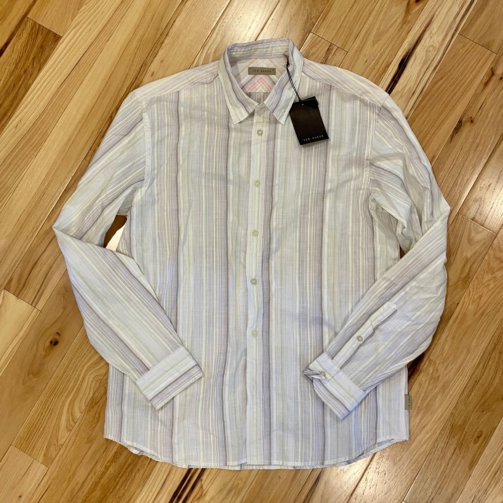 Men’s Ted Baker cotton striped button down